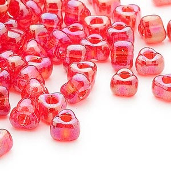 TR5-1158 - Miyuki - #5 - Transparent Iris Red - 25gms - Triangle Glass Bead
