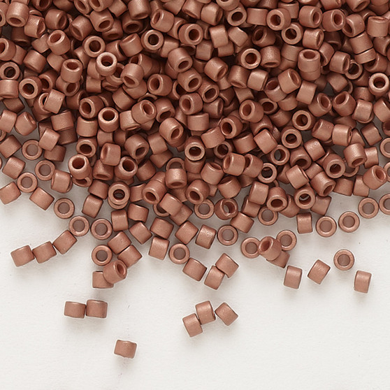 DB0340 - 11/0 - Miyuki Delica - Opaque Copper-Finished Matte Copper - 50gms - Cylinder Seed Beads