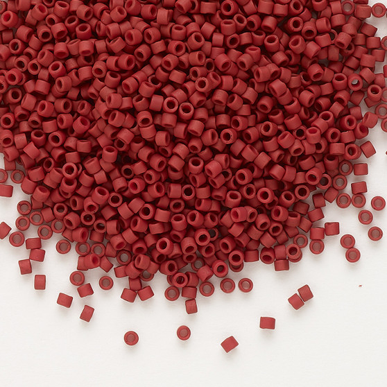 DB0378 - 11/0 - Miyuki Delica - Opaque Matte Glazed Luster Red - 50gms - Cylinder Seed Bead
