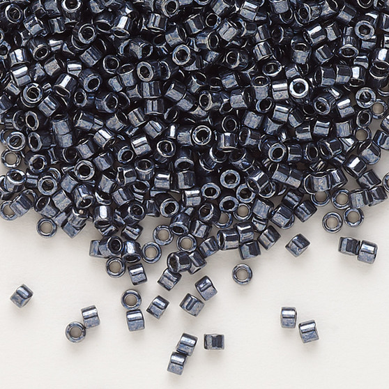 DB0453 - 11/0 - Miyuki Delica - Opaque Nickel-Finished Hematite - 50gms - Cylinder Seed Bead
