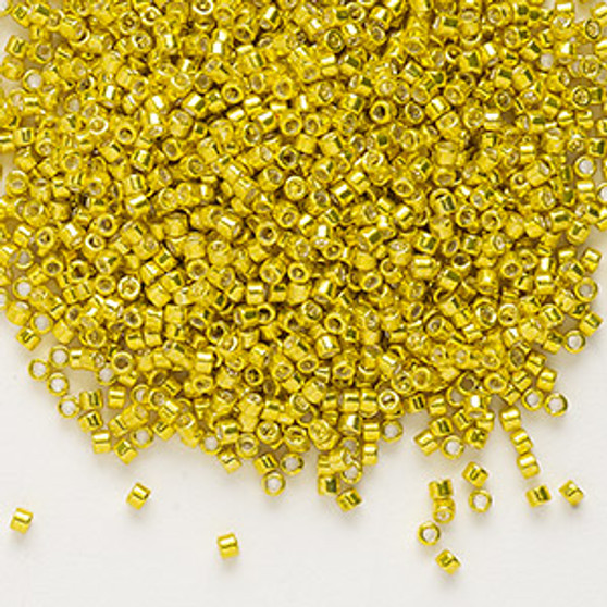 DB0424 - 11/0 - Miyuki Delica - Opaque Galvanized Lemon - 7.5gms - Cylinder Seed Beads