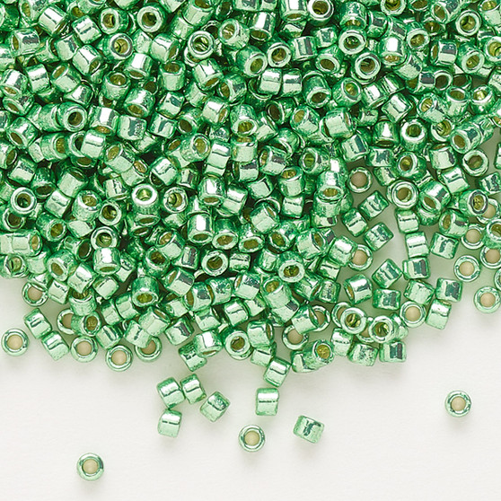 DB1844 - 11/0 - Miyuki Delica - Duracoat® Opaque Galvanized Dark Mint Green - 50gms - Cylinder Seed Bead