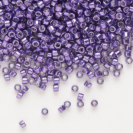 DB0430 - 11/0 - Miyuki Delica - Opaque Galvanized Purple - 7.5gms - Cylinder Seed Beads