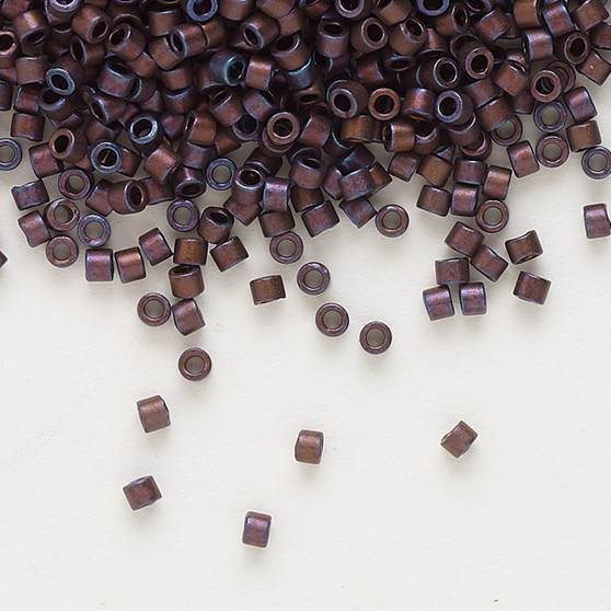 DB0312 - 11/0 - Miyuki Delica - Opaque Matte Metallic Rainbow Copper - 50gms - Cylinder Seed Bead
