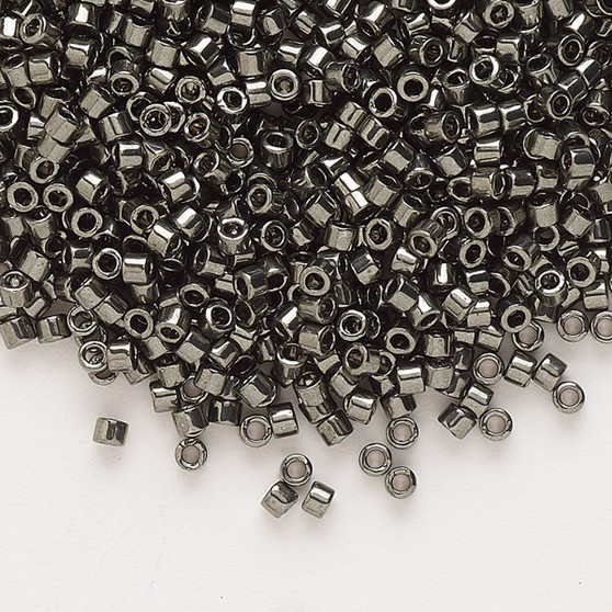 DB0452 - 11/0 - Miyuki Delica - Opaque Nickel-Finished Dark Silver - 50gms - Cylinder Seed Bead