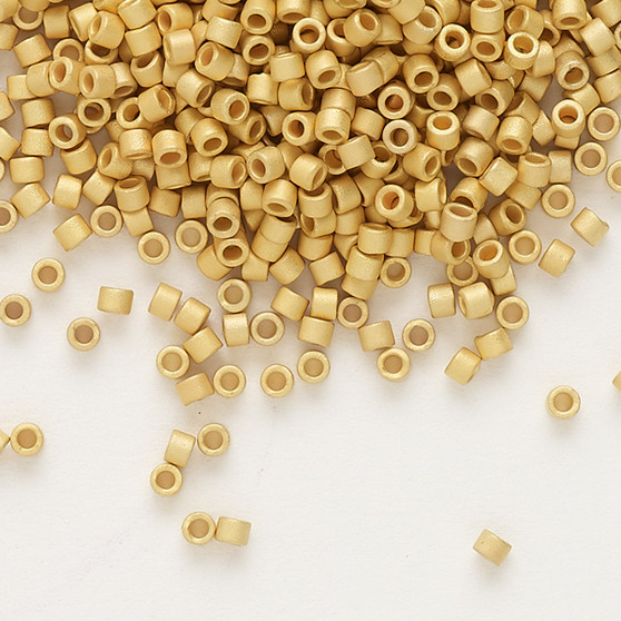 DB0331 - 11/0 - Miyuki Delica - Opaque 24Kt Gold-Finished - 50gms - Cylinder Seed Bead