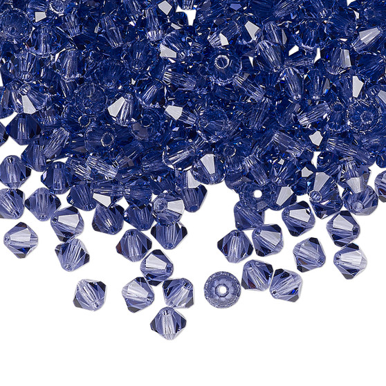 4mm - Preciosa Czech - Tanzanite - 720pk - Faceted Bicone Crystal