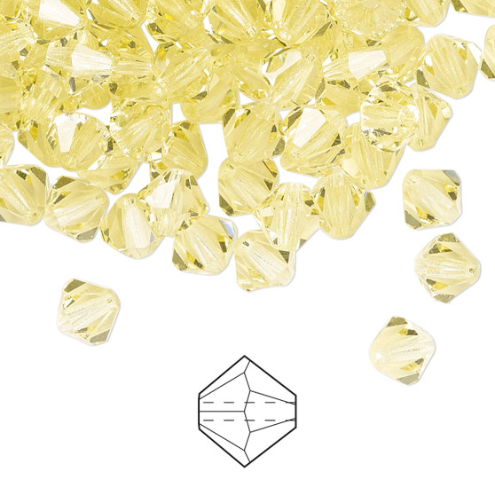6mm - Preciosa Czech - Jonquil - 24pk - Faceted Bicone Crystal