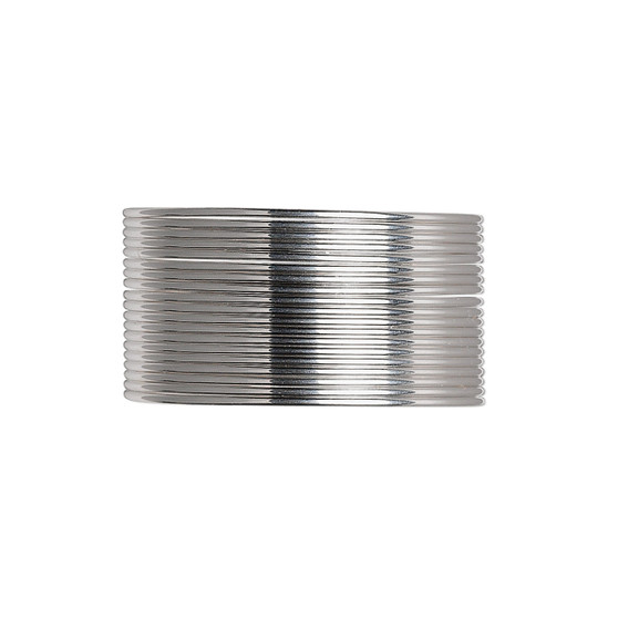 Wire, Beadalon®, stainless steel, 3/4 hard, half-round, 21 gauge. Sold per pkg of 12 meters.
