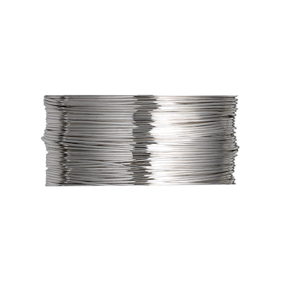 Wire, Beadalon®, stainless steel, 3/4 hard, round, 26 gauge. Sold per pkg of 20 meters.