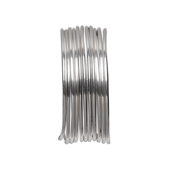 Wire, Beadalon®, stainless steel, 3/4 hard, round, 18 gauge. Sold per pkg of 3.5 meters.