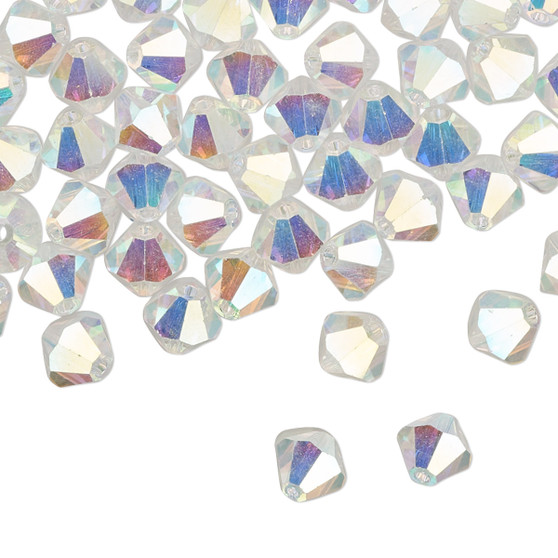 6mm - Preciosa Czech - Crystal AB2X - 144pk - Faceted Bicone Crystal