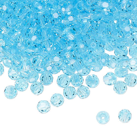 4mm - Preciosa Czech - Aqua Bohemica - 144pk - Faceted Round Crystal