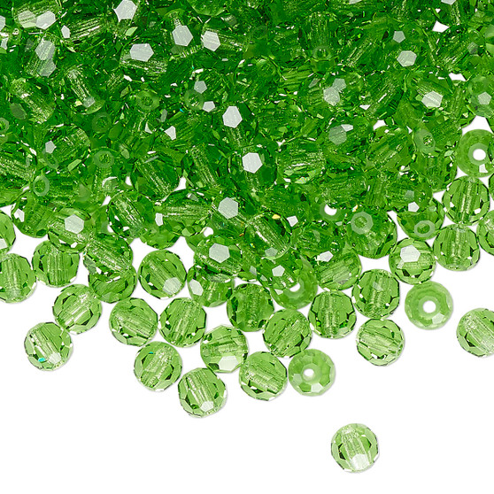 4mm - Preciosa Czech - Peridot - 144pk - Faceted Round Crystal