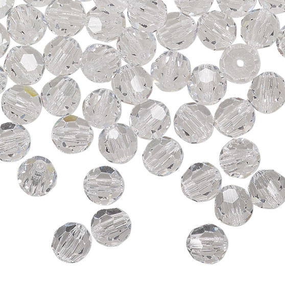 6mm - Preciosa Czech - Crystal Clear - 144pk - Faceted Round Crystal