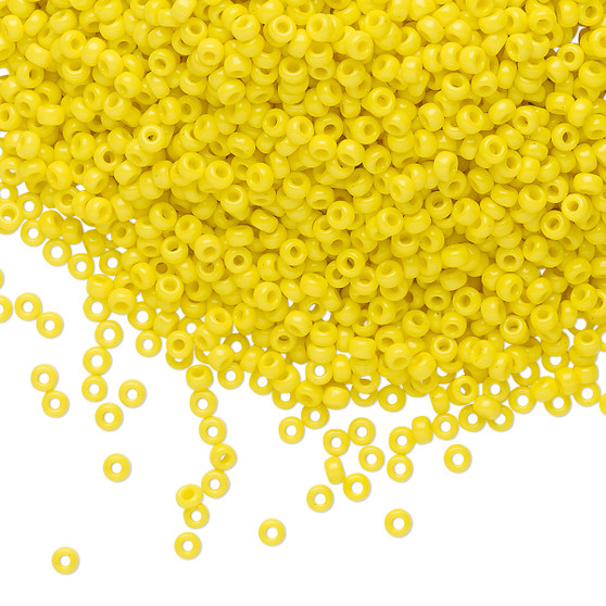 11-404 - 11/0 - Miyuki - Opaque Yellow - 250gms - Glass Round Seed Bead