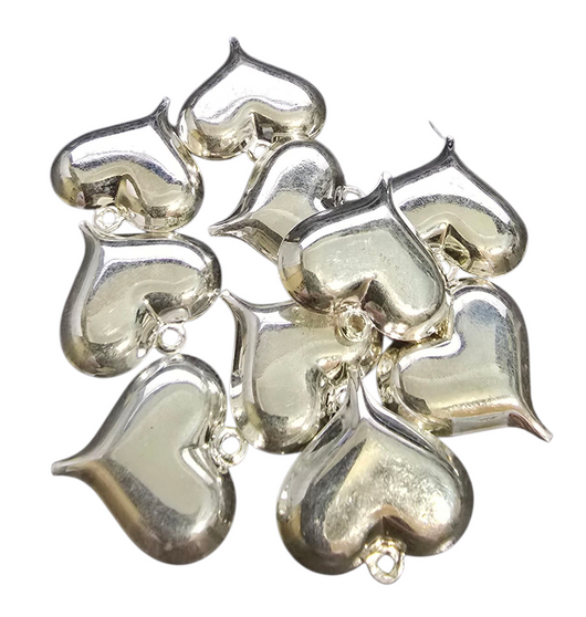 LAST STOCK: 10 x Base metal two sided Hollow Heart Charms / Pendants 20mm x 20mm