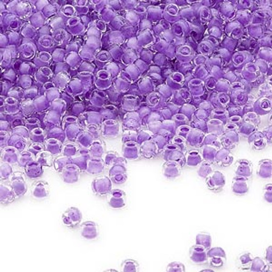 11/0 - Dyna-Mites™ - Transparent Inside Colour Dark Lilac - 40gms - Glass Round Seed Bead