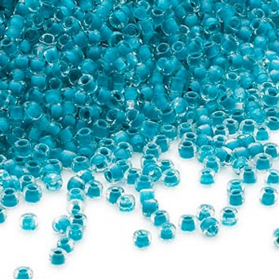 11/0 - Dyna-Mites™ - Transparent inside colour Turquoise  - 40gms - Glass Round Seed Bead