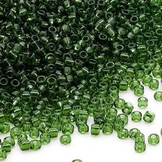 11/0 - Dyna-Mites™ - Transparent Olive Green - 40gms - Glass Round Seed Bead