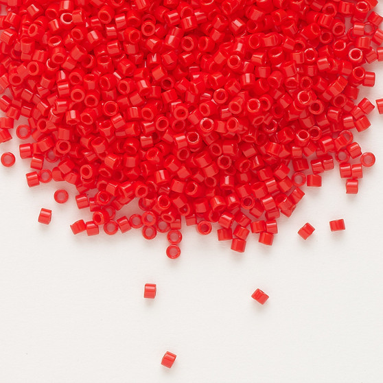DB0727 - 11/0 - Miyuki Delica - Opaque Vermilion Red - 250gms - Cylinder Seed Beads
