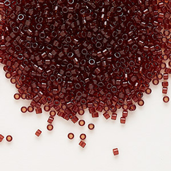 DB1102 - 11/0 - Miyuki Delica - Transparent Dark Cranberry - 250gms - Cylinder Seed Beads