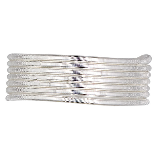 French wire, silver-plated copper, heavy, 1.3mm. Sold per approximately 27-30 inch strand.