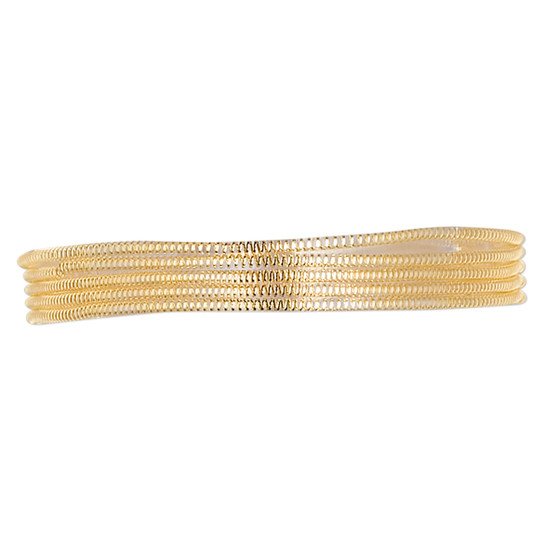 French wire, "vermeil," 0.8mm. Sold per approximately 18-inch strand.