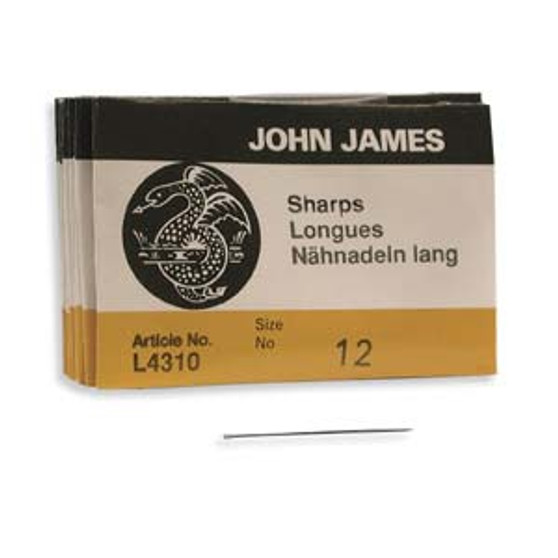 John James Sharps needles 25 pack, size 12