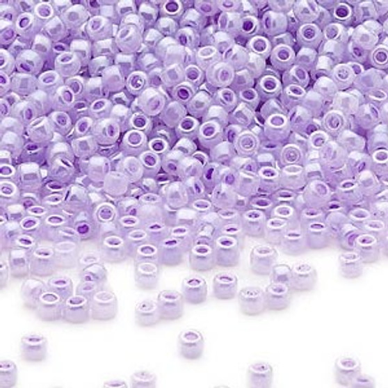Seed bead, Dyna-Mites™, glass, opaque ceylon pastel lilac, #11 round. Sold per 40-gram pkg.