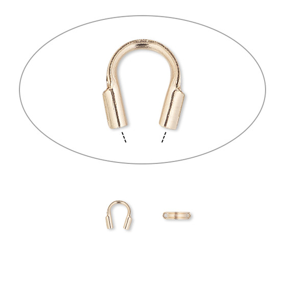 Wire protector, Accu-Guard™, 14Kt rose gold-filled, 5mm tube, 0.8mm inside diameter. Sold per pkg of 10.