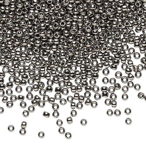 TR-11-711 - 11/0 - TOHO BEADS® - Opaque Nickel Plated Nickel - 7.5gms - Glass Round Seed Beads