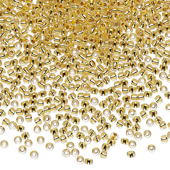 TR-11-701 - 11/0 - TOHO BEADS® - Translucent 24kt Gold Lined Crystal Clear - 7.5gms - Glass Round Seed Beads