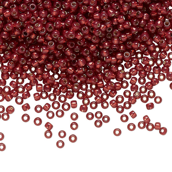 TR-11-2113 - 11/0 - TOHO BEADS® - Transparent Silver Lined Milky Pomegranate - 50gms - Glass Round Seed Beads