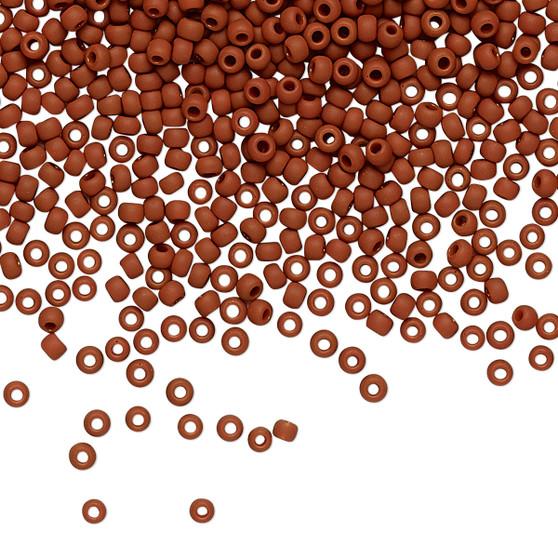 TR-11-46LF - 11/0 - TOHO BEADS® - Opaque Frosted Terracotta - 50gms - Glass Round Seed Beads