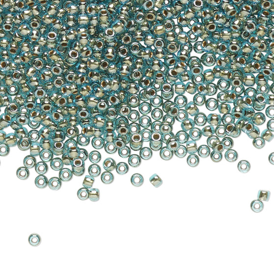 TR-11-990 - 11/0 - TOHO BEADS® - Gold Lined Translucent Aqua - 50gms - Glass Round Seed Beads