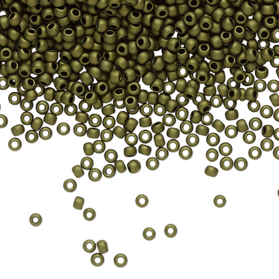 TR-11-617 - 11/0 - TOHO BEADS® - Opaque Matte Dark Olive - 50gms - Glass Round Seed Beads