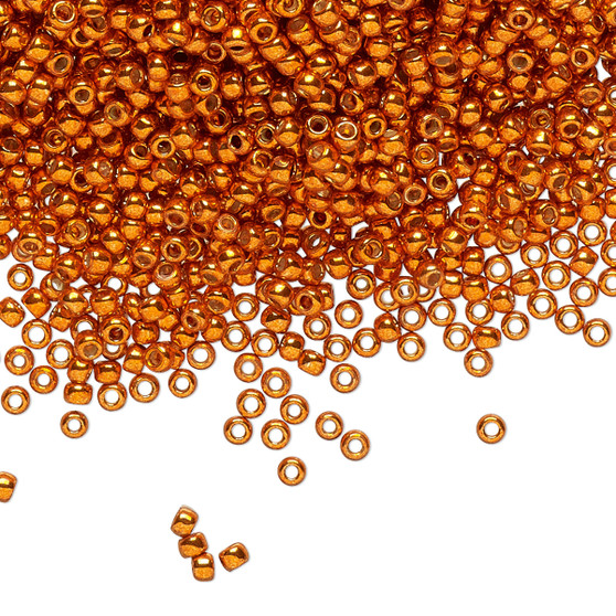 TR-11-PF562 - 11/0 - TOHO BEADS® - PermaFinish Opaque Galvanised Saffron - 50gms - Glass Round Seed Beads