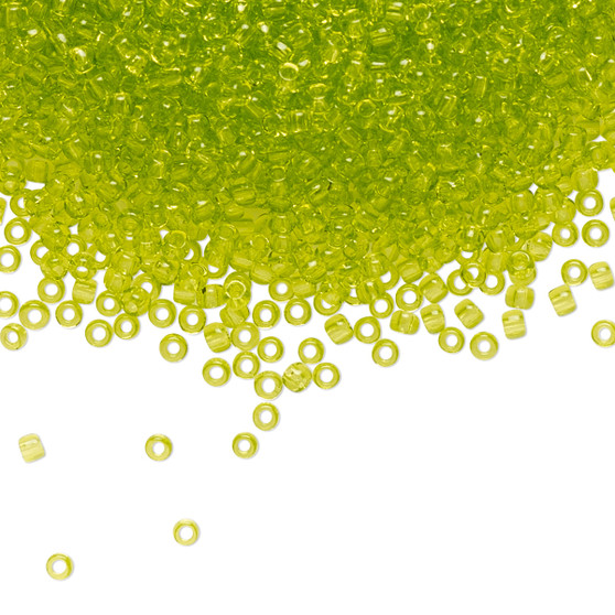 TR-11-4 - 11/0 - TOHO BEADS® - Transparent Lime Green - 250gms - Glass Round Seed Beads