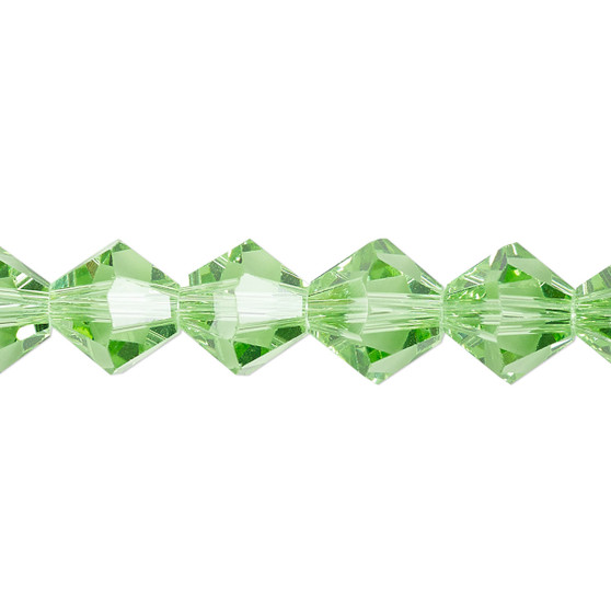 10mm - Celestial Crystal® - Lime Green - 8" Strand - Faceted Bicone Crystal