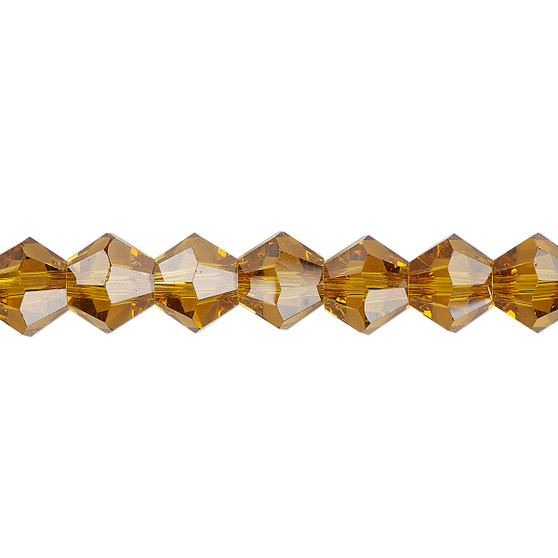 8mm - Celestial Crystal® - Transparent Gold - 15.5" Strand - Faceted Bicone Crystal