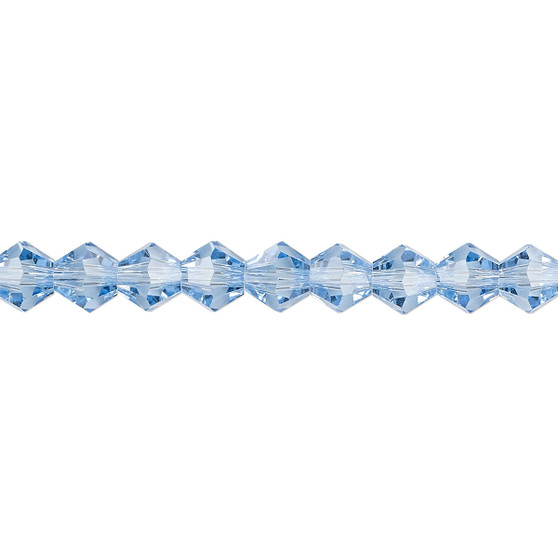 6mm - Celestial Crystal® - Transparent Light Blue - 15.5" Strand - Faceted Bicone Crystal