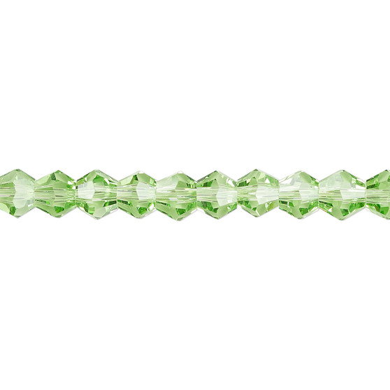6mm - Celestial Crystal® - Transparent Lime Green - 15.5" Strand - Faceted Bicone Crystal