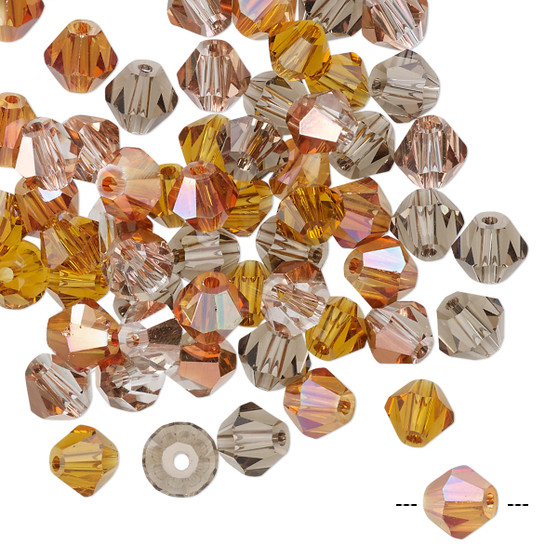 6mm - Celestial Crystal® - Mix Fall - 60 Pack - Faceted Bicone Crystal