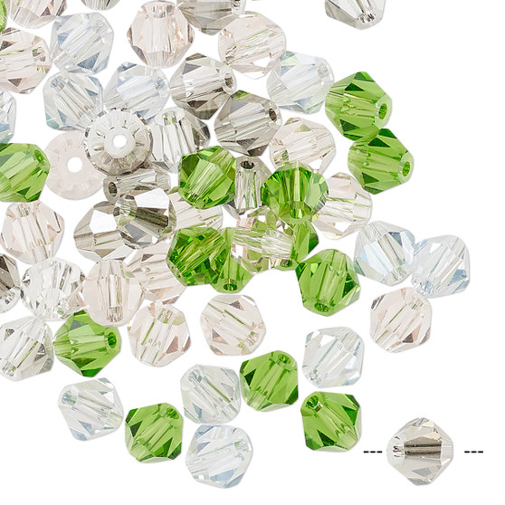 6mm - Celestial Crystal® - Mix Spring - 60 Pack - Faceted Bicone Crystal