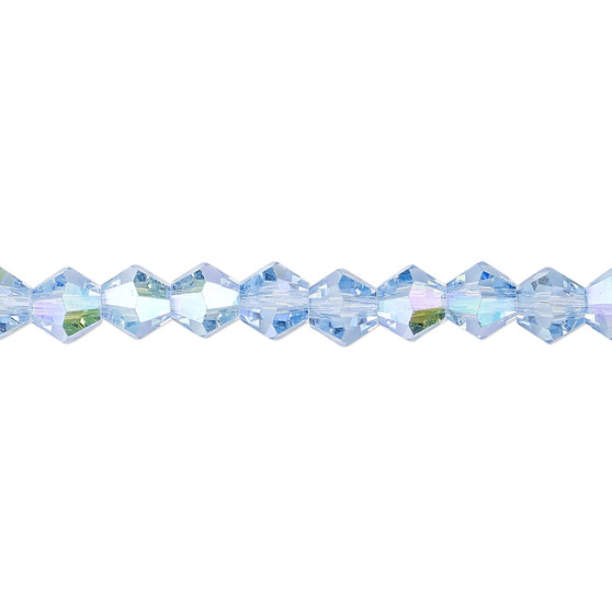 6mm - Celestial Crystal® - Transparent Light Blue AB - 15.5" Strand - Faceted Bicone Crystal