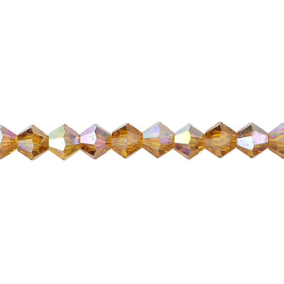 6mm - Celestial Crystal® - Transparent Gold AB - 15.5" Strand - Faceted Bicone Crystal