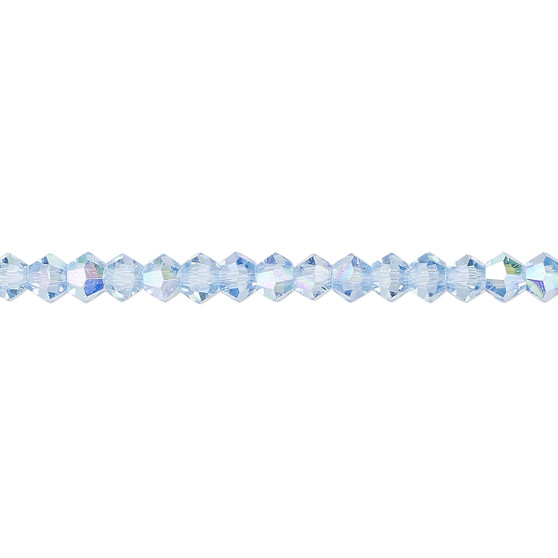 4mm - Celestial Crystal® - Transparent Light Blue AB - 15.5" Strand - Faceted Bicone Crystal