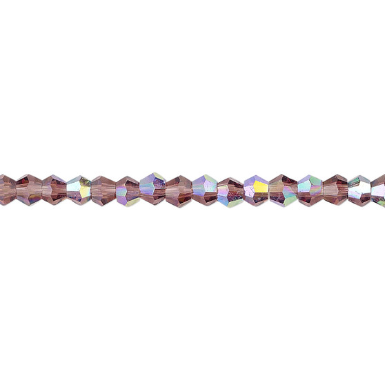 4mm - Celestial Crystal® - Transparent Amethyst Purple AB - 15.5" Strand - Faceted Bicone Crystal