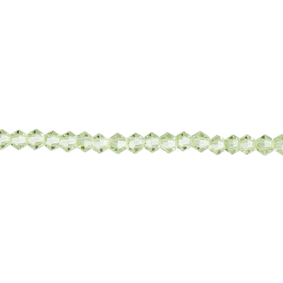 3mm - Celestial Crystal® - Transparent Lime Green - 15.5" Strand - Faceted Bicone Crystal